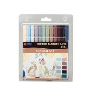 Plumón Vinifan Sketch Marker Line Minimalista X 12 Und