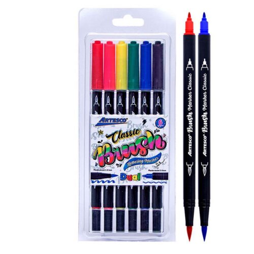 Marcador Artesco Dual Brush Básico X 6 Und