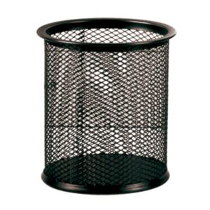 Porta Lápiz Ove Circular Tipo Rejilla Negro