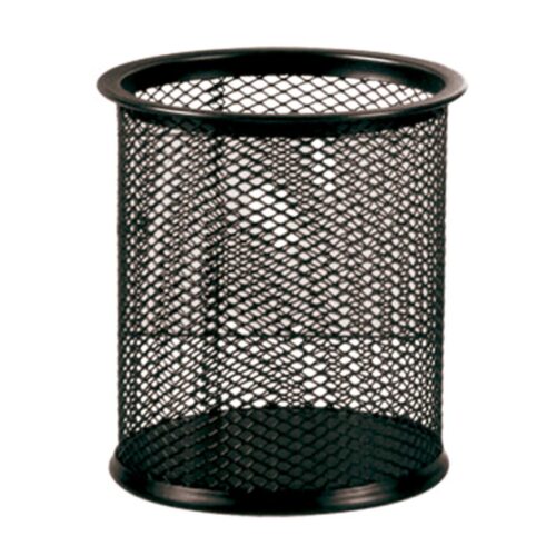 Porta Lápiz Ove Circular Tipo Rejilla Negro