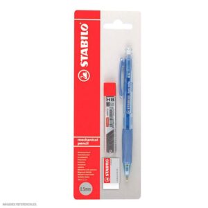 Portaminas Stabilo Traslúcido 0.5 Mm + Mina + Borrador