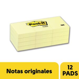 Notas Adhesivas 3M Post-It 34.9 X 47.6 Mm Amarillo 1200 Hojas