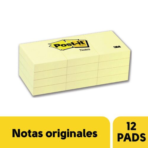 Notas Adhesivas 3M Post-It 34.9 X 47.6 Mm Amarillo 1200 Hojas