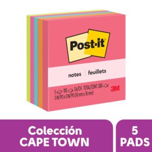 Notas Adhesivas 3M Post-It 76 X 76 Mm Multicolor 500 Hojas