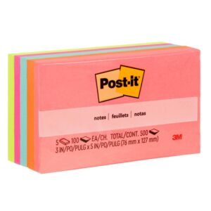 Notas Adhesivas 3M Post-It 76 X 127 Mm Multicolor 500 Hojas