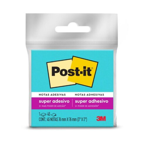 Notas Adhesivas 3M Post-It Super Sticky 76 X 76 Mm Azul 45 Hojas