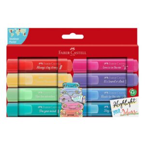Resaltador Faber Castell Textliner Pastel Estuche Cartón X 8 Und