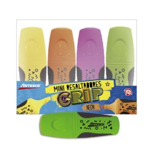 Mini Resaltador Artesco Grip Neón X 4 Und