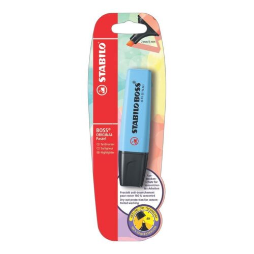 Resaltador Stabilo Boss Azul Retro X 1 Und