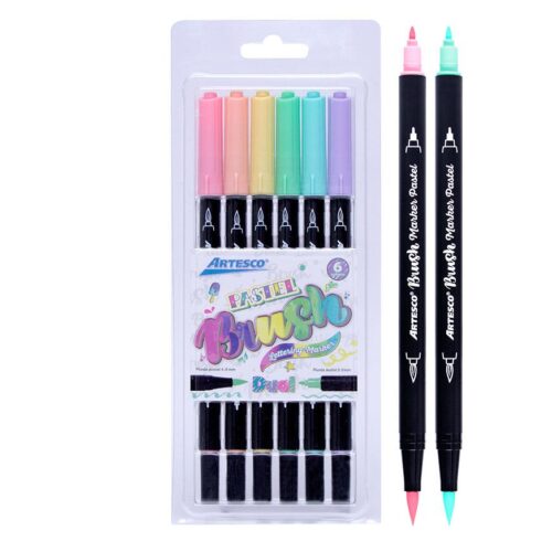 Marcador Artesco Dual Brush Pastel X 6 Und