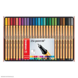 Rotulador Stabilo Extrafino 88 Estuche X 25 Und