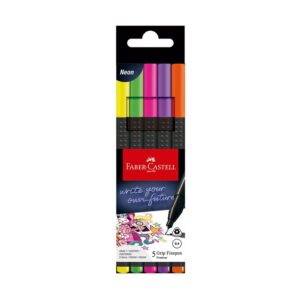 Rotulador Faber Castell Grip Finepen Neón X 5 Und