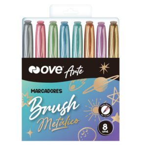 Rotulador Ove Brush Metálico X 8 Colores