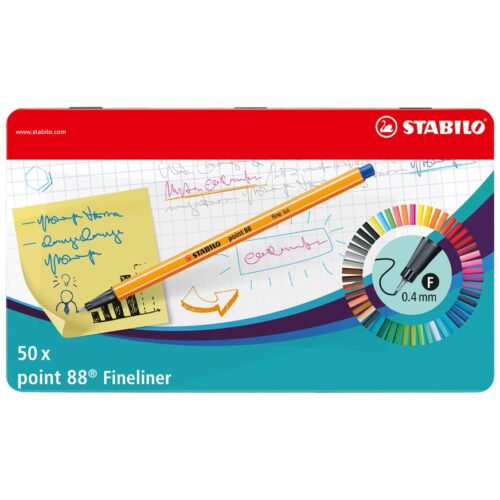 Rotulador Stabilo Extrafino 88 Estuche Metal X 50 Und