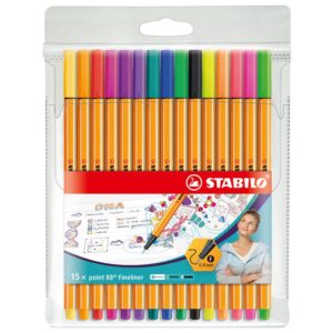 Rotulador Stabilo Extrafino 88 Estuche X 15 Und