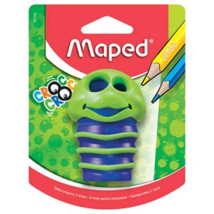 Tajador Doble De Plástico Maped Croc Croc Con Depósito