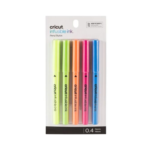 Plumón De Tinta Infusible Cricut 0.4 Mm Neón X 5 Und