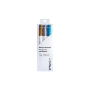 Plumón Cricut 1.0 Mm Metálicos Oro/Plata/Azul X 3 Und