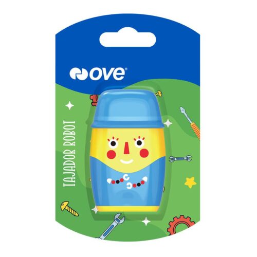 Tajador De Plástico + Borrador Ove Robot Con Depósito Surtido X 1 Und