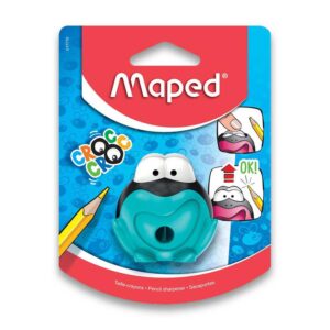 Tajador Simple De Plástico Maped Croc Signal Con Depósito X 1 Und