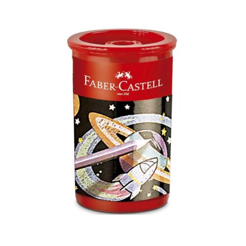 Tajador De Plástico Faber Castell 123 Con Depósito Cilíndrico X 1 Und