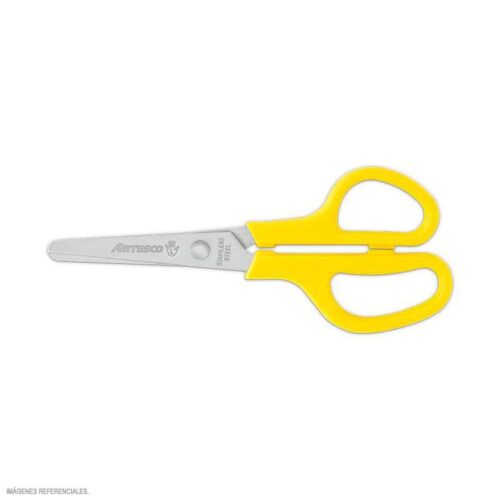 Tijera Para Zurdos Artesco 5'' Amarillo X 1 Und