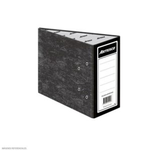 Archivador Cartón Artesco 1/2 Oficio Lomo Ancho Negro
