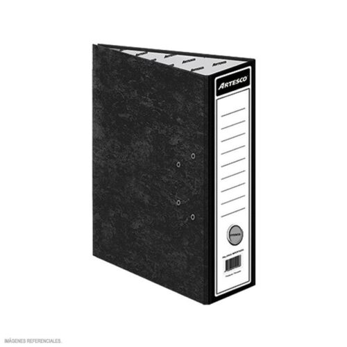 Archivador Plastificado Artesco A4 Lomo Ancho Negro
