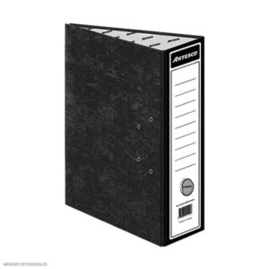 Archivador Plastificado Artesco Oficio Lomo Ancho Negro