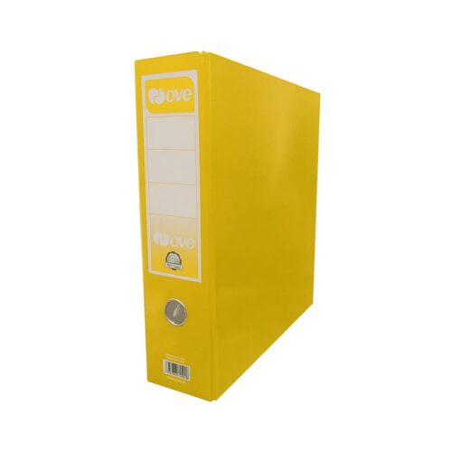 Archivador Plastificado Ove Of Lomo Ancho Amarillo