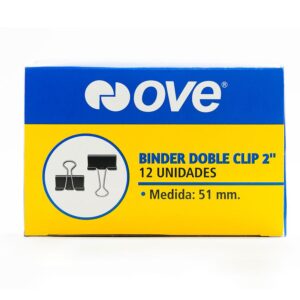 Binder Ove Doble Clip 51 Mm Caja X 12 Und