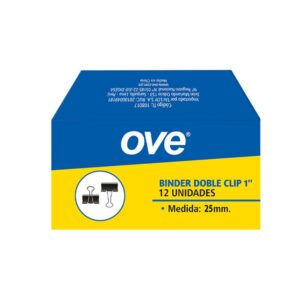 Binder Ove Doble Clip 25 Mm Caja X 12 Und Binder Ove Doble Clip 25 Mm Caja X 12 Und