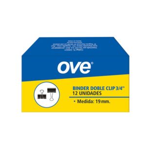 Binder Ove Doble Clip 3/4'' Caja X 12 Und Binder Ove Doble Clip 3/4″ Caja X 12 Und