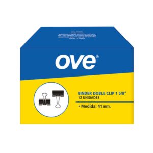Binder Ove Doble Clip 41 Mm Caja X 12 Und