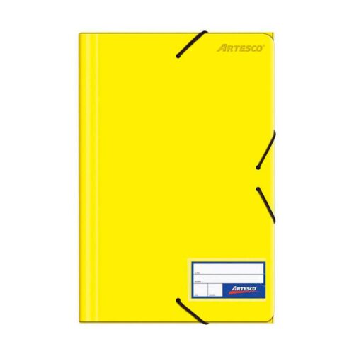 Carpeta Plastificado Artesco Oficio Amarillo Con Liga
