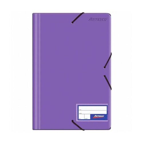 Carpeta Plastificado Artesco Oficio Morado Con Liga