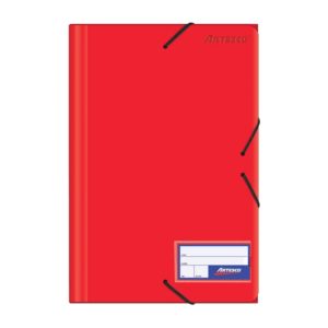 Carpeta Plastificado Artesco Oficio Rojo Con Liga