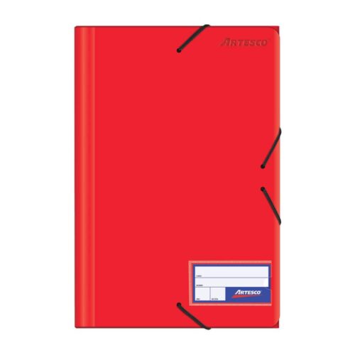 Carpeta Plastificado Artesco Oficio Rojo Con Liga