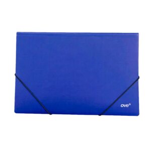 Carpeta Plastificada Ove A4 Azul Con Liga