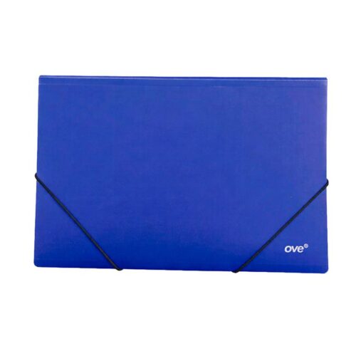 Carpeta Plastificada Ove A4 Azul Con Liga