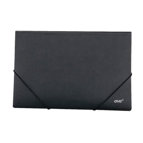 Carpeta Plastificada Ove A4 Negro Con Liga