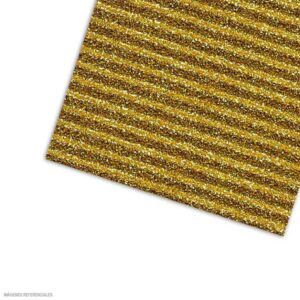 Cartón Corrugado Escarchado Dorado 50 X 70 Cm