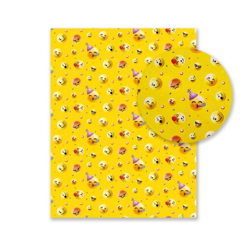 Cartulina Decorada Emoticones 48 X 70 Cm