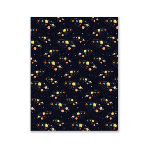Cartulina Decorada Sistema Solar 48 X 70 Cm