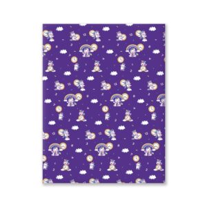 Cartulina Decorada Unicornios Y Relojes 48 X 70 Cm