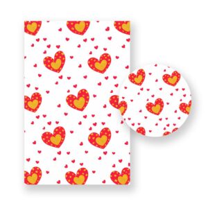 Celofán Decorado Día De La Madre 70 X 90 Cm Corazónes Rojo Y Dorado