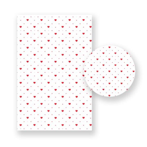 Celofán Decorado Día De La Madre 70 X 90 Cm Mini Corazones Rojos