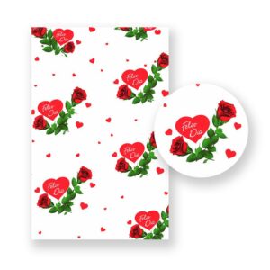 Celofán Decorado Día De La Madre 70 X 90 Cm Rosas Rojas Feliz Día