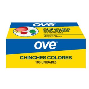 Chinches De Colores Ove 10 Mm X 100 Und Chinches De Colores Ove 10 Mm X 100 Und
