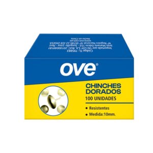 Chinches Dorados Ove 10 Mm X 100 Und Chinches Dorados Ove 10 Mm X 100 Und